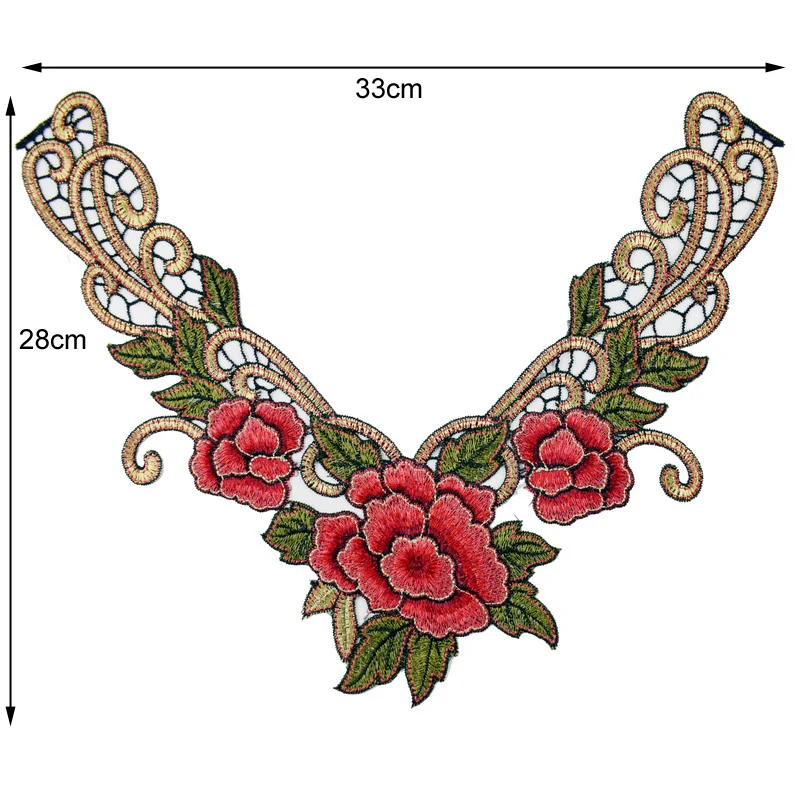 Цветок цветочного гипюра с ложным воротником кружевной кокеткой, без рукавов, отделка вышитое, на шею аппликация вышивка ручной работы производят классический вышитым воротником 23 стиля