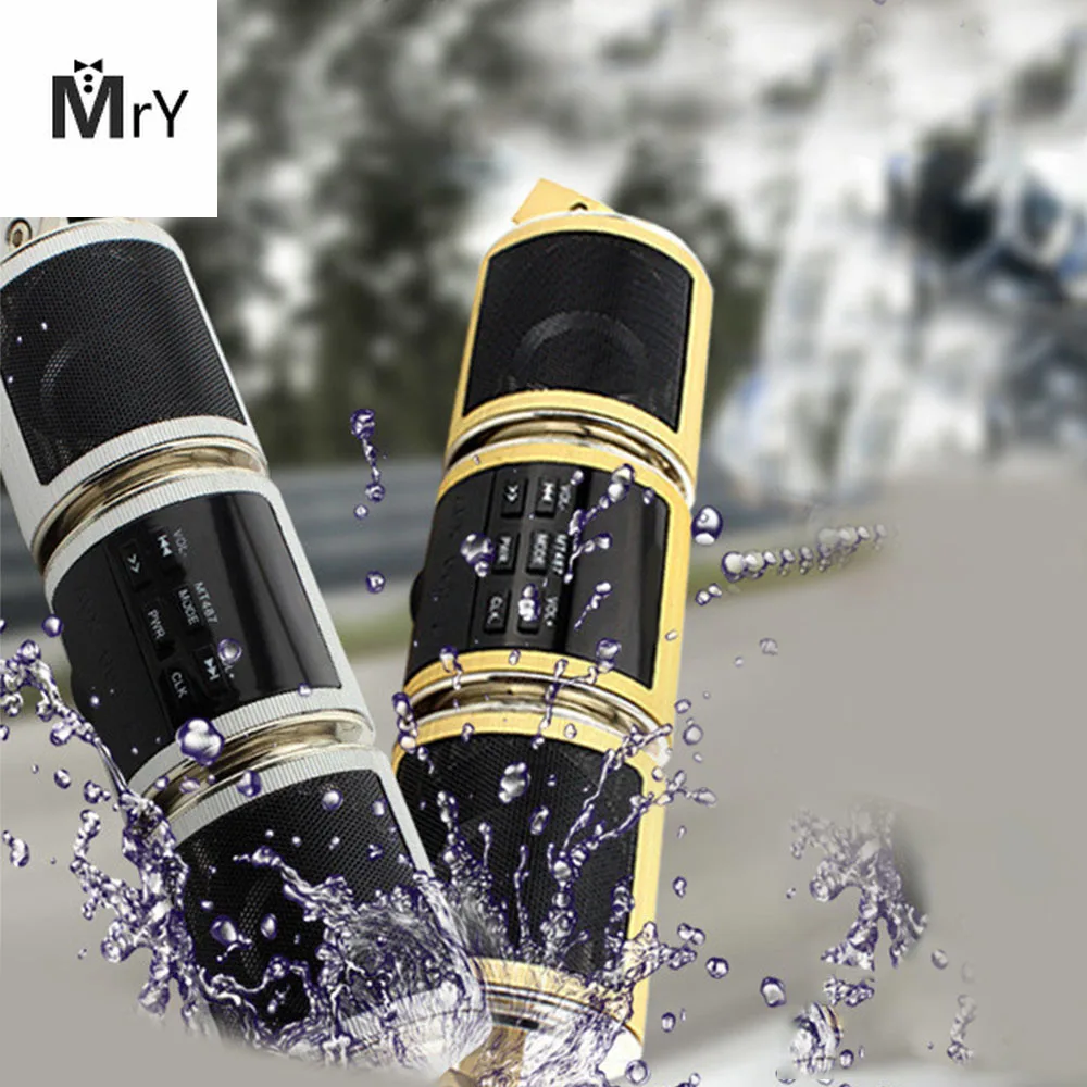 

WaterProof MT487 Motorcycle Speaker Bluetooth V2.1+ EDR Audio Player Stereo Speaker FM Radio AUX USB TF MP3 Player