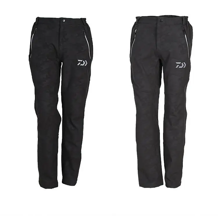 

Men Quick Dry Outdoor Pants With Pockets Fishing Hiking Climbing Sportwear Professional Windproof Elastic Waist Pantalones