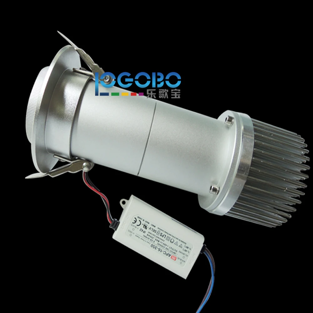 Светильник Gobo проектор Освещение потолочная вывеска LED 15 Вт пользовательский