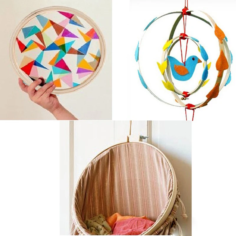 

DIY Embroidery Hoop Tool Circle Round Imitation Bamboo Frame Art Craft Cross Stitch Chinese Traditional Sewing Manual