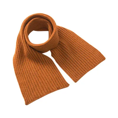 Горячая Распродажа, детский зимний шарф для мальчиков и девочек, детский шарф с помпоном, теплые шарфы для шеи, вязаные шерстяные теплые шарфы, echarpe foulard - Цвет: Оранжевый