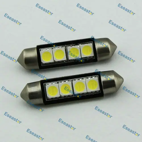 2 шт./лот Бесплатная доставка экологичный 4 LEDSMD5050 42 мм C5W автомобильный светодиод