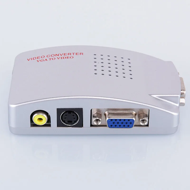 Адаптер для ПК с VGA на AV RCA ТВ монитор S видео преобразователь сигнала адаптер
