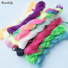 Baby Teether Accessories 15m Satin Nylon Cord for Silicone Teething Necklace Bracelet 1.5MM Silk Rope Cords for Pacifier Clip