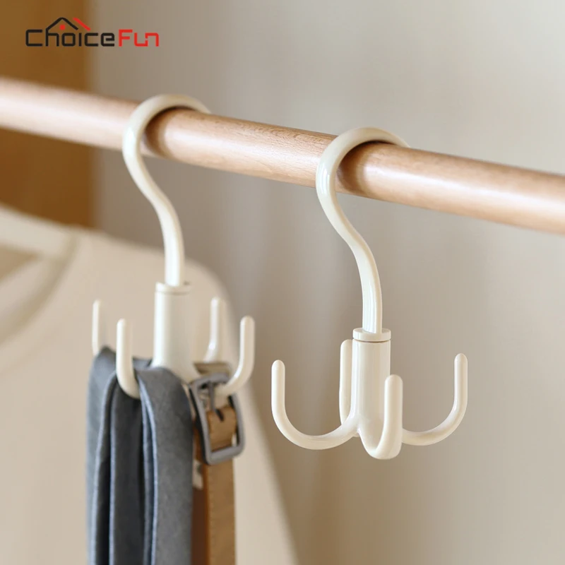 CHOICE FUN Rotatable Small S Closet Clothes Bag Bow Tie Hook Hanger