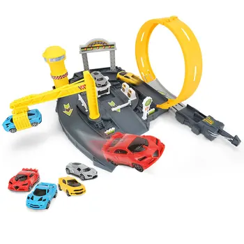 

Multi Color Assembly Runway Car Toy Diy Start Ability Cool Rail Cars Creative Large Assembled Track Toys For Child