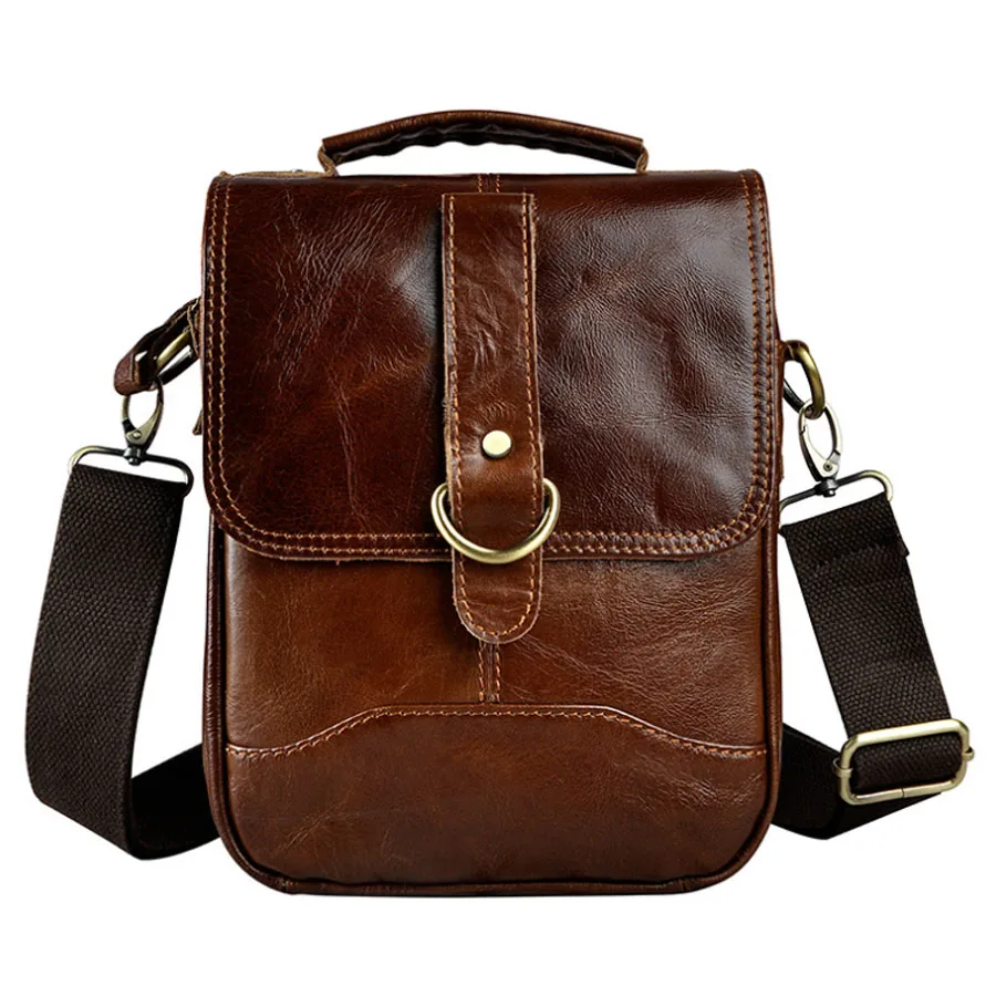 

Men Genuine Leather Cowhide HandBag Single Shoulder Messenger Crossbody Bags Real Cowhide Purse Famous Male Tote Hand Bag