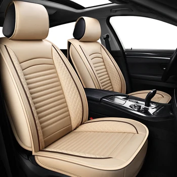 

( Front + Rear ) PU Leather car seat covers for acura mdx rdx zdx jaguar f-pace xf xj xjl x351 honda XR-V 2002 2003 2004 2005