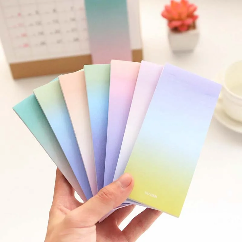 40 Pages Large Simple Rainbow Memo Pad Sticky Notes Self Adhesive ...