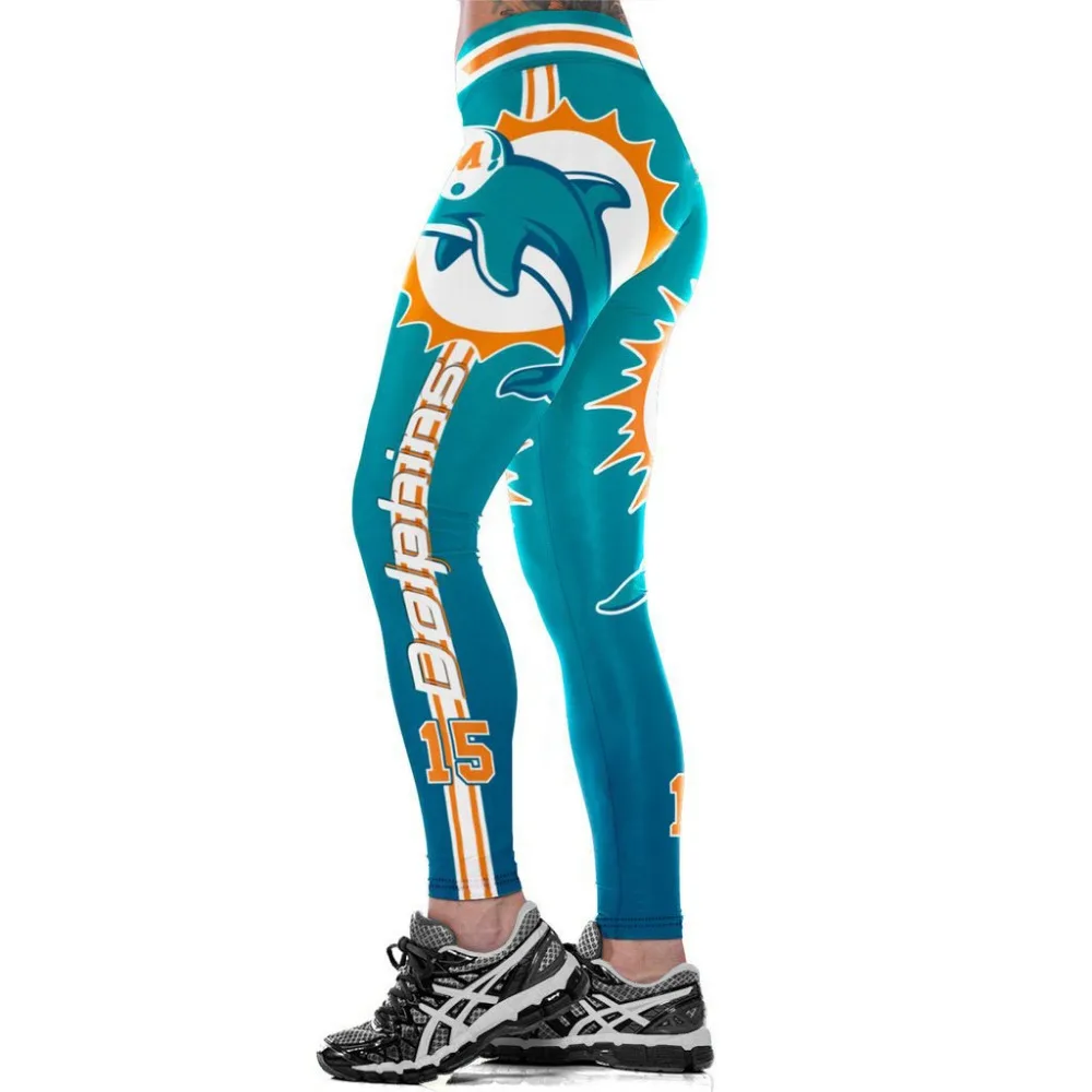 ميامي D-فريق اللياقة البدنية طماق الألياف المرنة الهيب هوب حزب المشجع المشجع تجريب السراويل شعار السراويل دروبشيبينغ