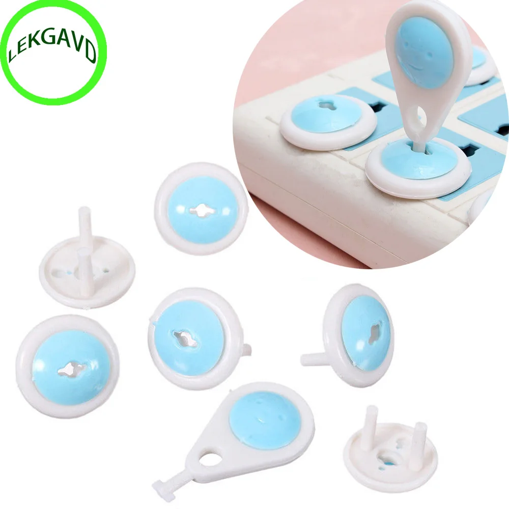 

6pcs Russian EU European Euro Standard Child Electric Socket Outlet Plug Two Phase Safe Lock Cover for Baby Kids Safety