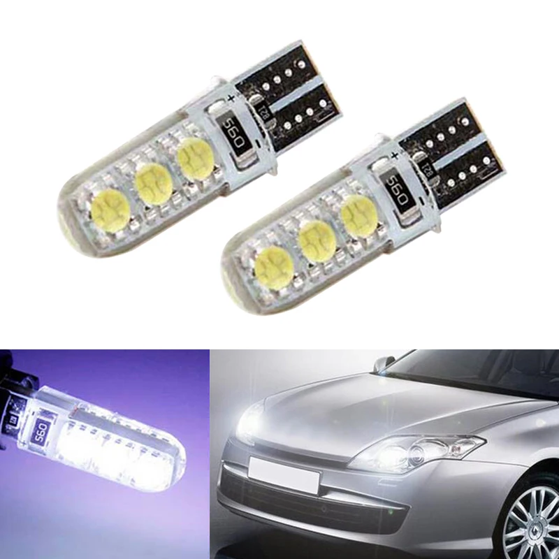 

2x Canbus Car 5050 SMD T10 LED W5W Projector Lens Auto Lamp Light Bulbs for renault megane 2 duster logan clio laguna 2 Koleos