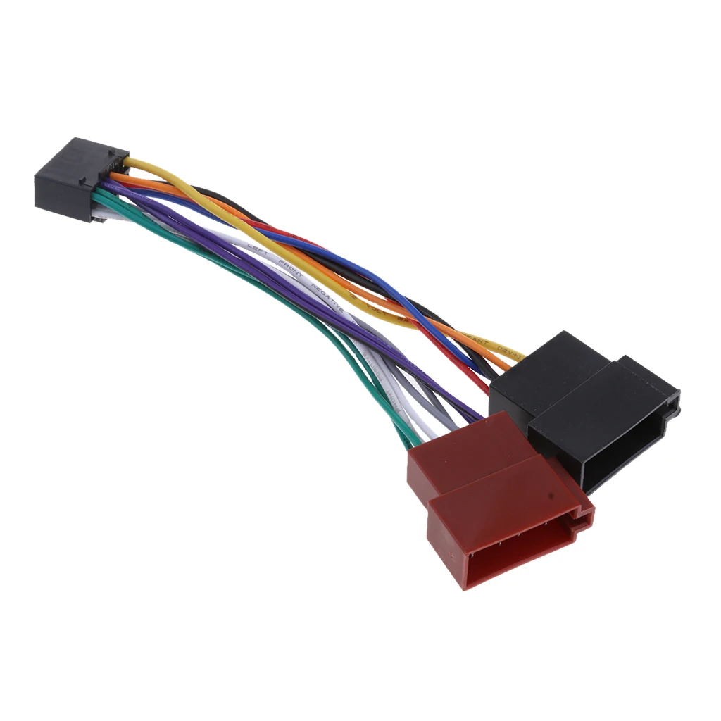 1 Pcs Wire Harness  Adaptor For Kenwood / JVC Car Stereo Radio ISO Standard Connector Adapter 16 Pin Plug Cable