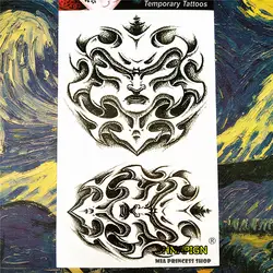 Shnapign дьявол маски Временные татуировки Средства ухода за кожей Книги по искусству, 12*20 см флеш-тату Наклейки, водонепроницаемый поддельные
