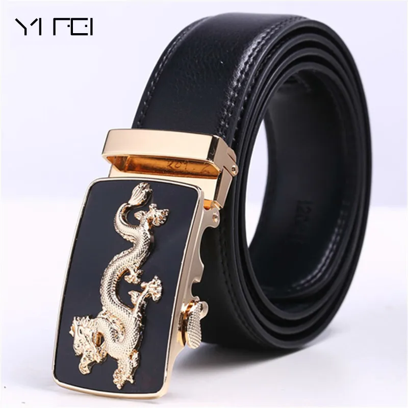 

New Dragon Belt Men Luxury Famous Brand Waist Strap Male High Quality Genuine Leather Belt For Men Automatic Buckle