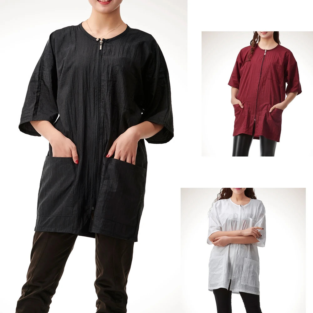 1pcs Professional Hairdressing Beauty SPA Gown Zipper Robe Hair Capes