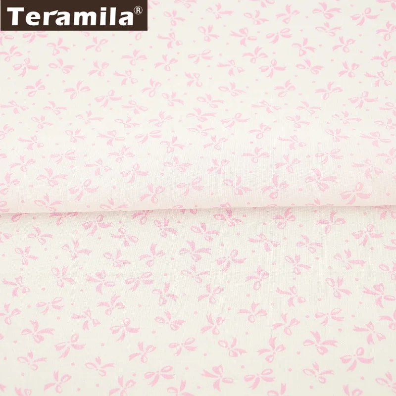 Teramila 100% хлопок ткань розовый бант дизайн стеллаж Скрапбукинг DIY для начинающих