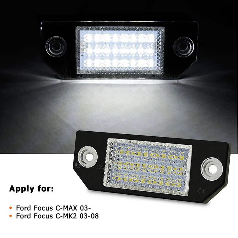 OXILAM 2 шт. без ошибок светодиодный номерные знаки для Ford Focus 2 C-Max аксессуары номерной знак авто лампа