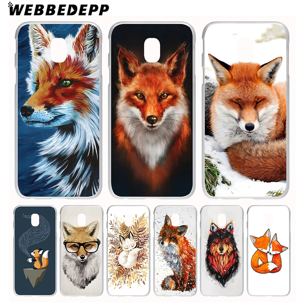 

WEBBEDEPP Fox Sleeping In The Snow Phone Case for Galaxy J1 J2 J3 J5 J6 J7(2015/2016/2017/2018 Prime) EU US Version Cover