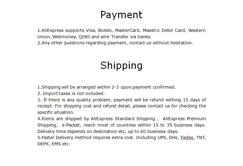 Payment