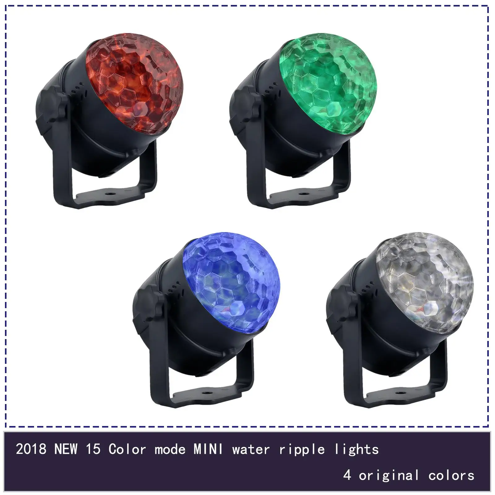 Светодиодный сценический светильник 9 Вт 15 цветов с эффектом водяных волн сценический светильник AC110-240V RGB диско DJ вечерние лампы для проектора с пультом дистанционного управления