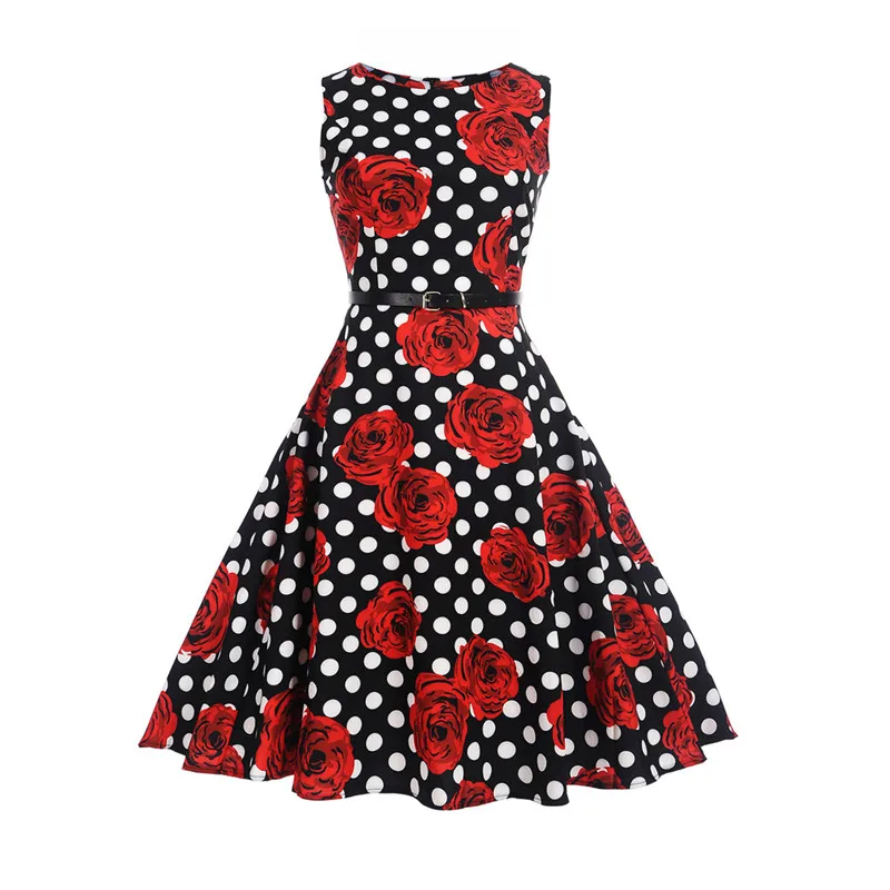 

Fashion rose print Dress Russian girls bride Party sexy pleated Good quality Polyester red flower colorful Sleeveless Ball Gown
