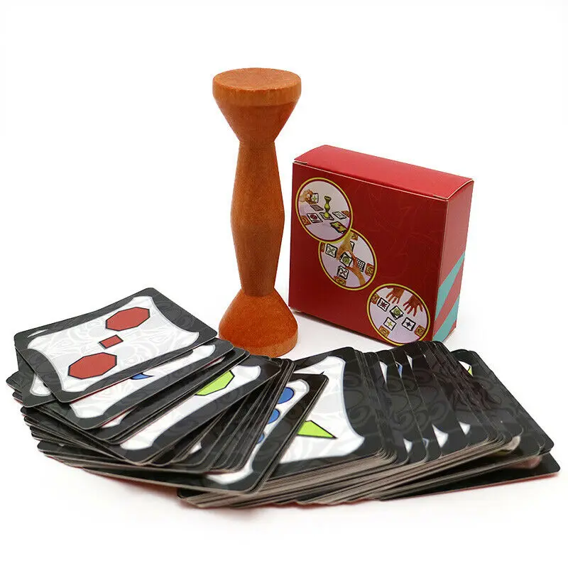 

2019 board game brown wood jungle token run fast pair speed forest for family party fun cards game English Spanish rules