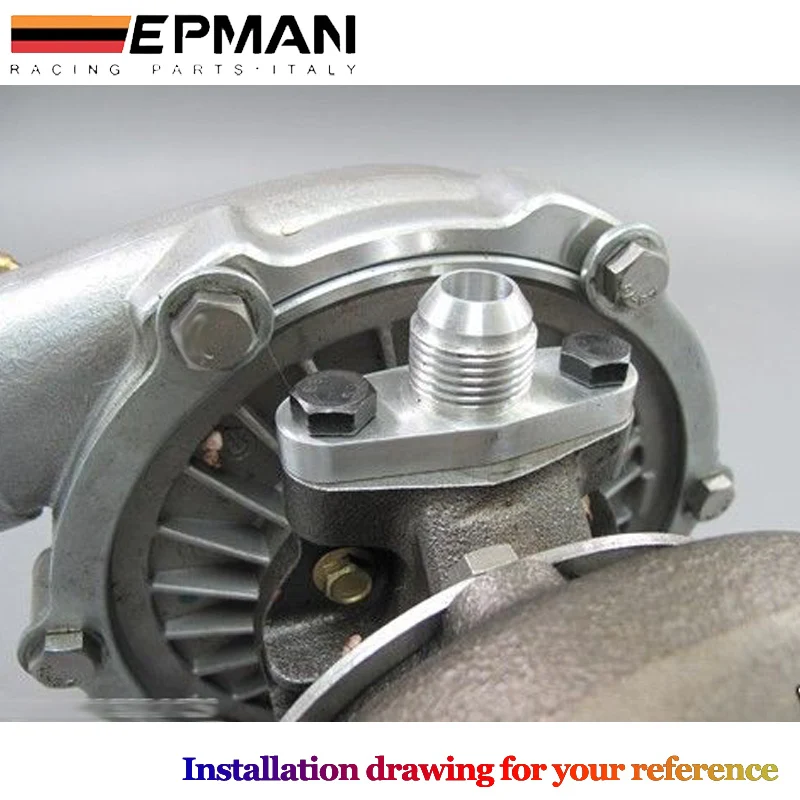 ЧПУ Заготовка турбо подачи масла фланец 1/4 ограничитель Garrett T3/T4R Турбокомпрессор EP-TF002