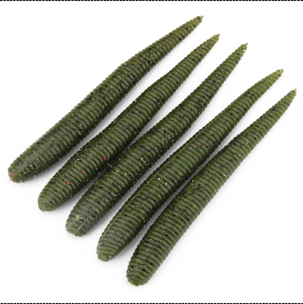 ROSEWOOD 10cm6.4g 5 Colors Fishing Lure Soft 4PCS Stick Bait Senko Style Wacky Baits Artificial Bass Crappie Bream Soft Bait  (13)