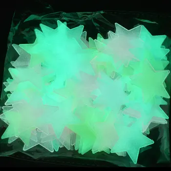 

100pcs/bag Stars Glow in the dark Fluorescent Toys for Kids Colorful Stars 3cm Children DIY Room Decoration Birthday Gift