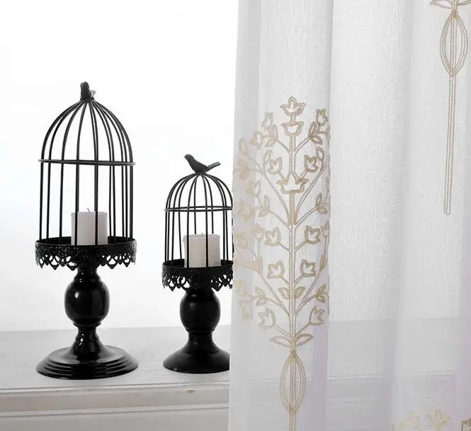 Занавески из тюля с вышивкой для гостиной прозрачные на окна cortinas para sala de luxo rideaux
