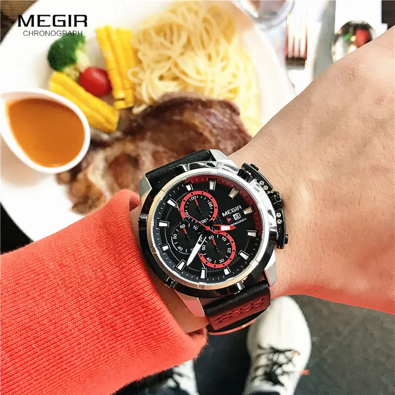 

MEGIR Men Quartz Sport Watch Relogio Masculino Chronograph Military Army Watches Clock Men Top Brand Luxury Creative Watch Men