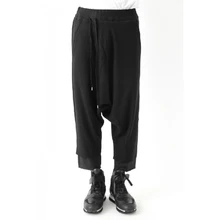 Новинка 27-44 мужская одежда GD стилист волос модный Подиум уличный вязаный двухслойный шаровары плюс размер костюмы