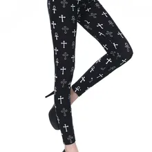 INITIALDREAM эластичные леггинсы с перекрестной печатью, брюки для фитнеса, леггинсы с высокой талией, тонкие джеггинсы для женщин, повседневные женские штаны