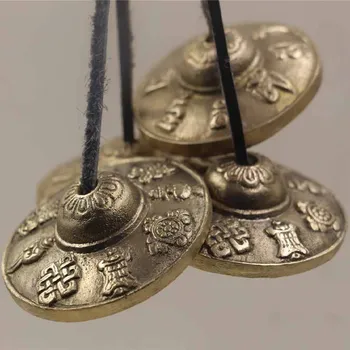 

Religious instrument handmade brass touch bell crafts hit bell bell copper cymbals Buddhist ornaments gifts