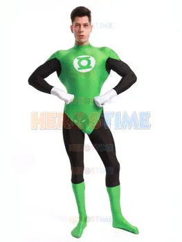 

Green Lantern Costume spandex Green lantern zentai Superhero full body suit halloween costume no hood
