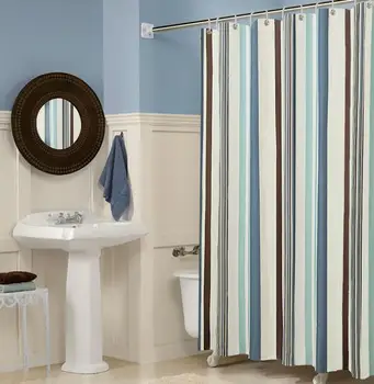 

Waterproof Mildew Polyester Shower Curtain Toilet Partition Curtain Bathroom Curtain with Hooks
