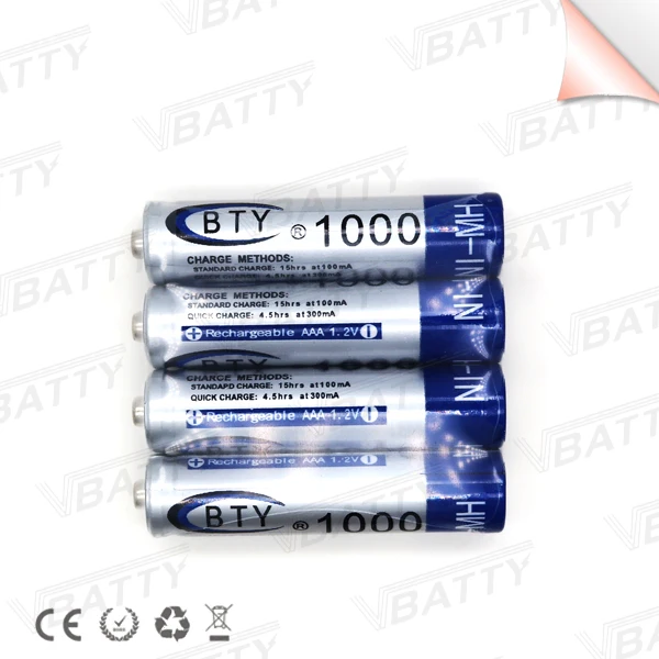 BTY AAA 1.2V NI-MH 1000mah 5