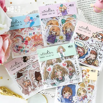 

40 Pcs/pack Princess Dream Stickers Decorative Scrapbooking Diary Album Stick Label Decor Stationery Sticker