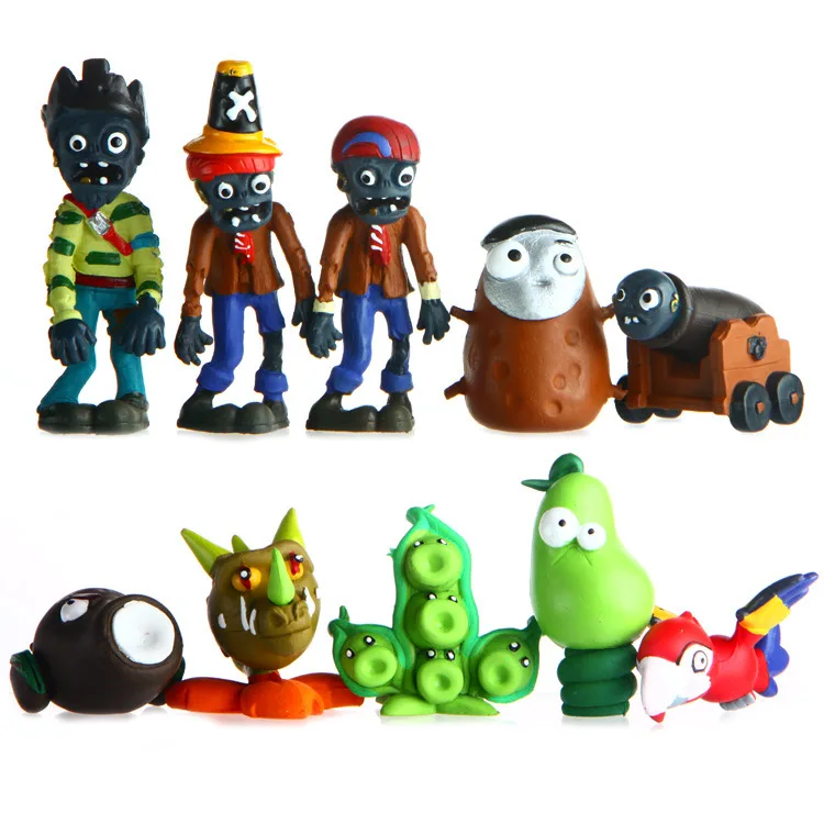 

Promotion ! 10pcs/set 4-8cm Plants VS Zombies PVZ Game Model Collection Figures Plants Zombies Action Figure Toys
