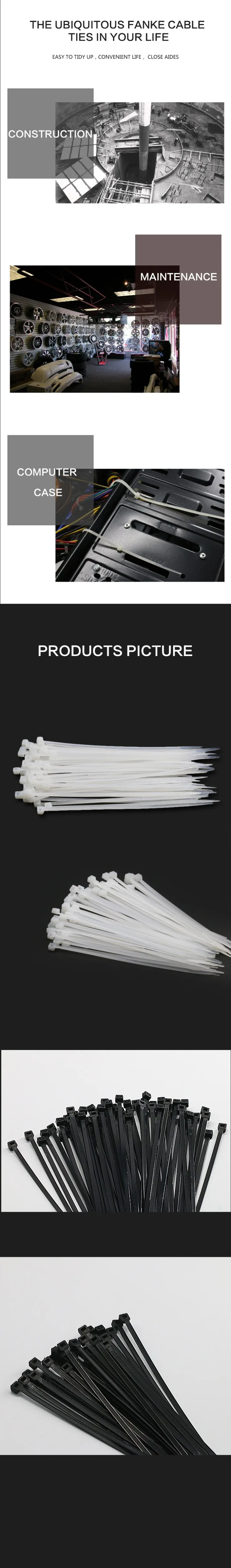 Largura de Alta Nacional de Auto-travamento de Plástico de Nylon Unidades Pacote 10*550mm Qualidade mm Cor Branca Padrão Cabo Zip Tie Fio 100 - 9 6 Fixadores de cabo