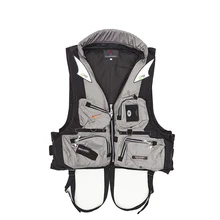 

QIAN SAFETY Professional Adult Fishing Life Vest Multi-functional Water Sports Fishing Survival Dedicated Swimwear Life Jacket
