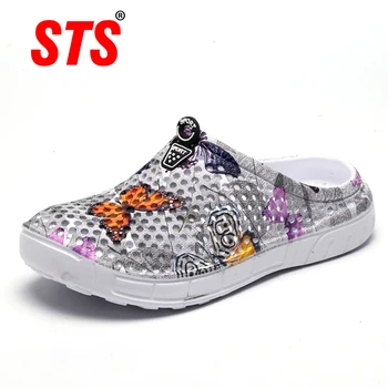 

STS Brand 2019 Womens Sandals Seaside Beach Surfing Slippers Womens Casual Clogs Breathable Beach Sandals Home Shoes For Women