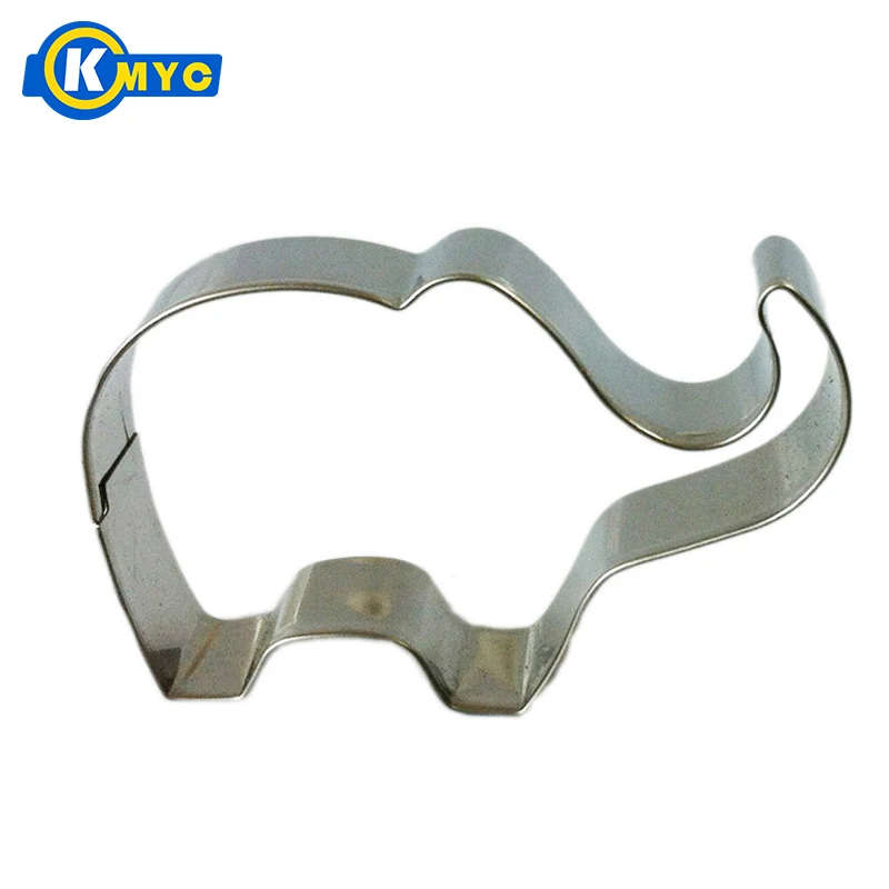 

KMYC DIY Stamp Sugar Icing Elephant Shaped Cookie Mould Stainless Steel Cookie Maker Biscuit Cutter Pastry Frame Mold Tools