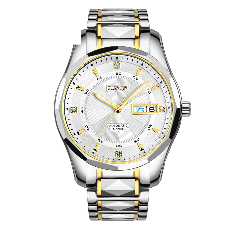 

GUANQIN GJ16013 watches men luxury brand Japan Movement Automatic Mechanical Watch Tungsten Steel Watch Waterproof Luminous