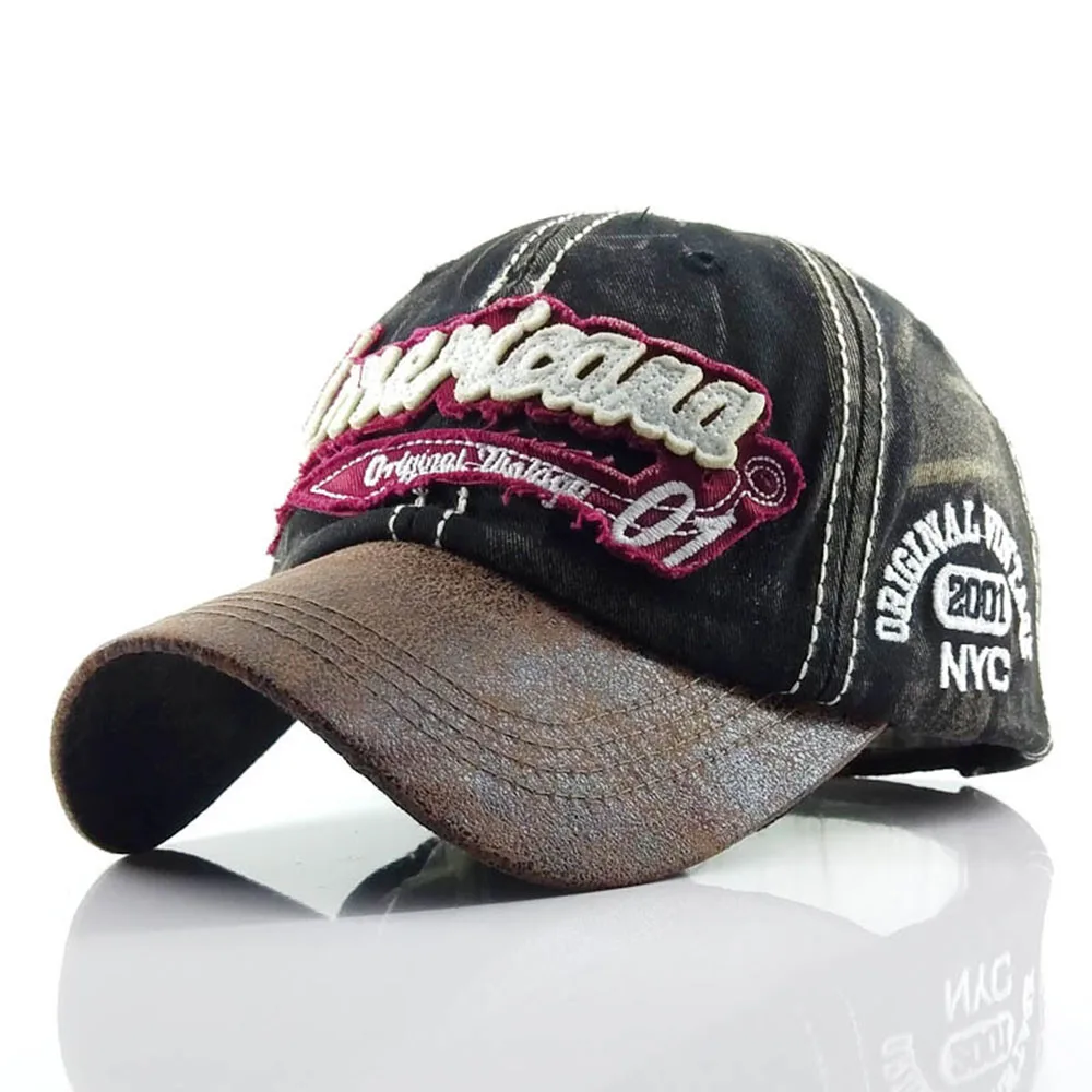 FS скатанная Кепка из хлопка фиолетовая оранжевая бейсболка Snapback s Dad Hat хип хоп мужские и женские Casquettes Homme приспосабливаемые уникальные кепки - Цвет: Black Baseball Cap