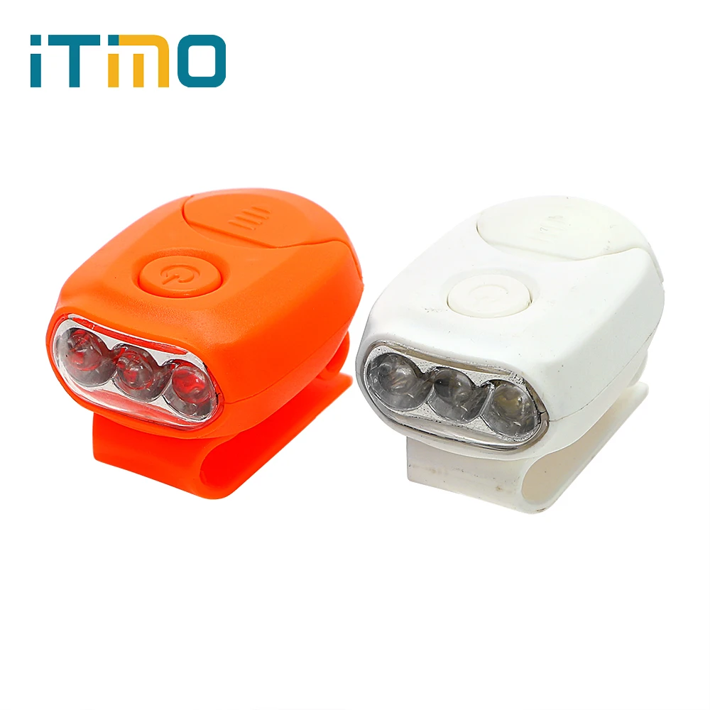 

iTimo Mini Clip-on Hat Light LED Headlamp For Riding Button Battery Power Headlight 3 LEDs Outdoor Lighting Cap Head Lamp