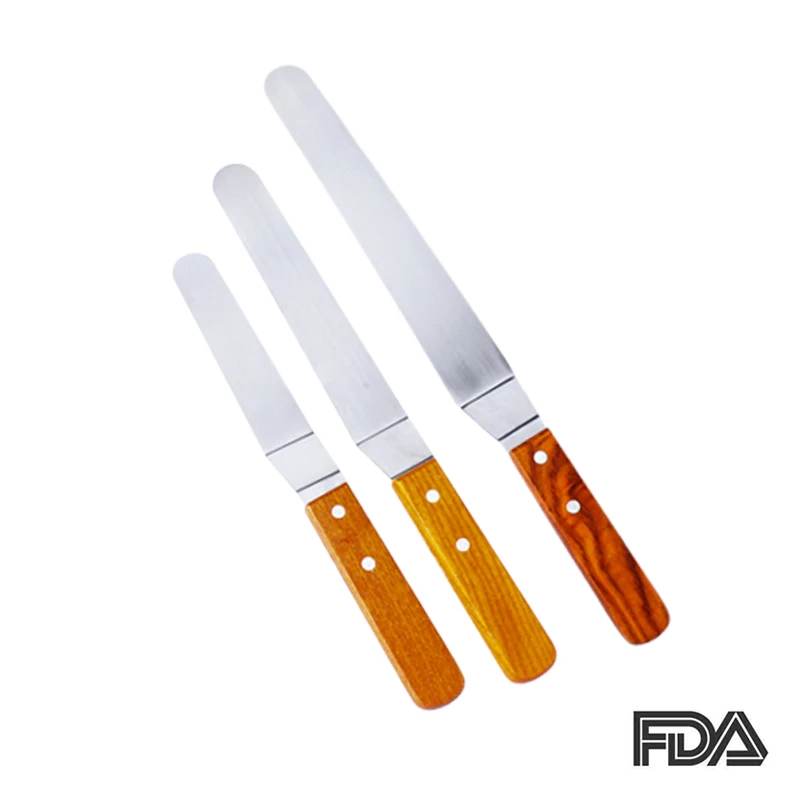 

1pc 6/8/10inch Stainless Steel Butter Cake Cream Knife Spatula Smoother Icing Frosting Spreader Fondant Pastry Cake Decoration