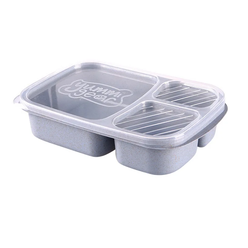 Hoomall 1 шт. 3 сетки Ланч-бокс для путешествий портативный для пикника Пшеничная солома PP Bento box с крышкой Дети Студенты контейнер для еды столовая посуда